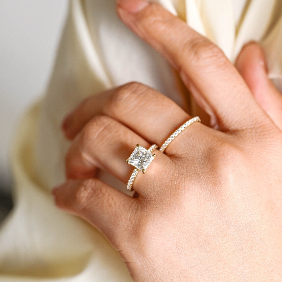 Wedding ring set for her