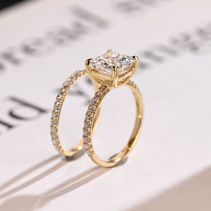 Straight shank engagement ring