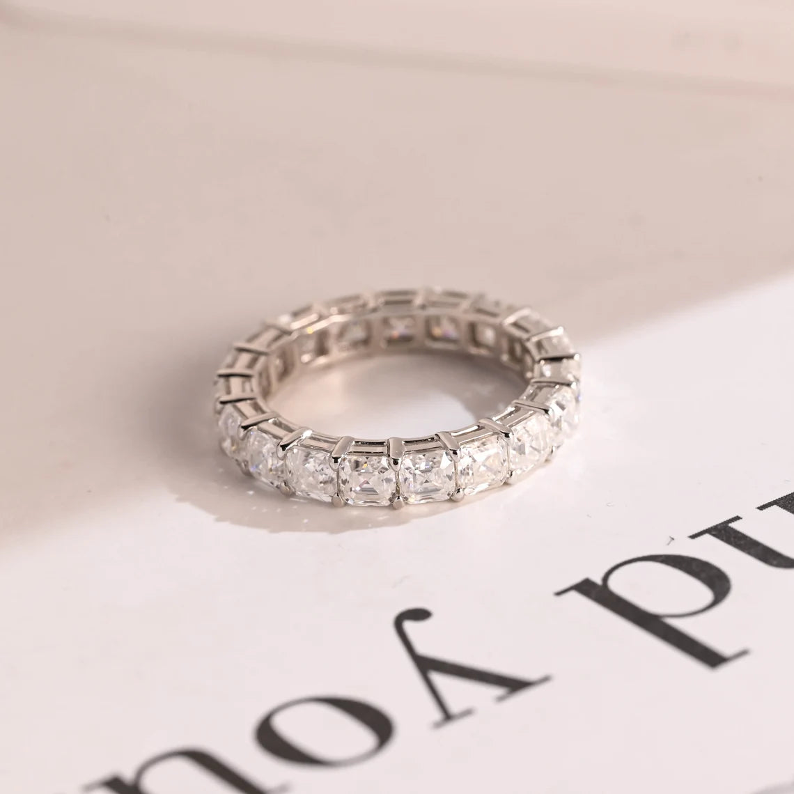 Asscher Cut Eternity Band