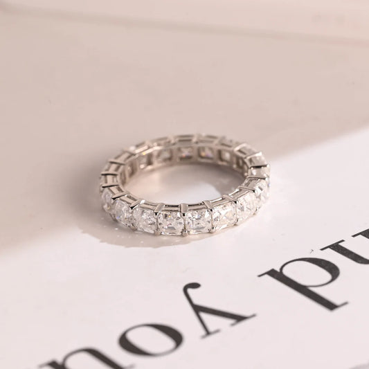Asscher Cut Eternity Band