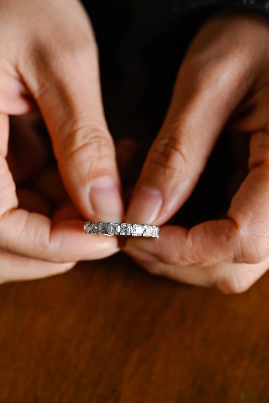 Asscher Cut Eternity Band