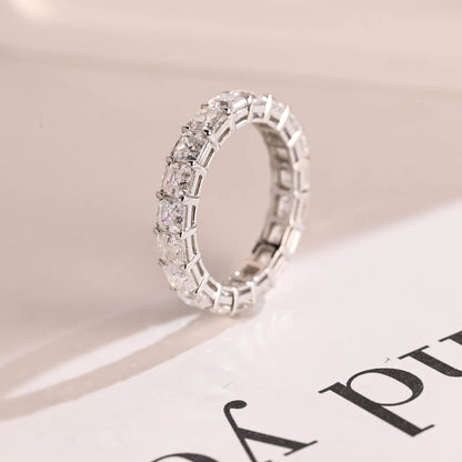 Asscher Cut Moissanite Ring