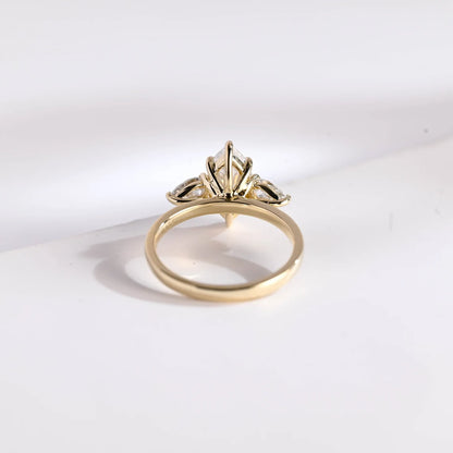 Straight shank solitaire ring