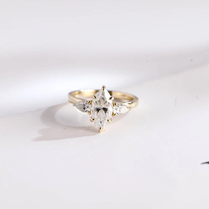 Three stone engagement ring