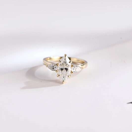 Three stone engagement ring