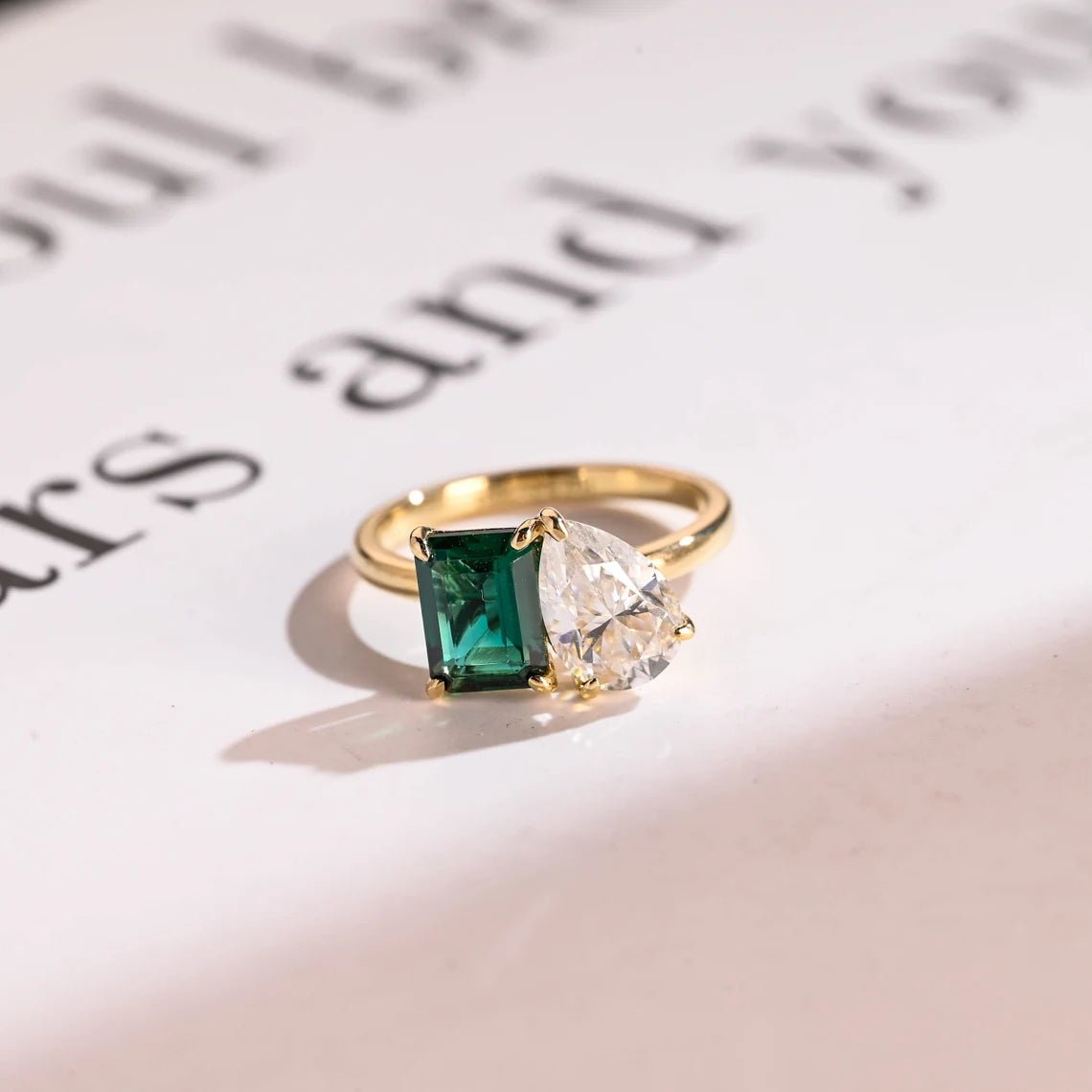 Two stone engagement ring