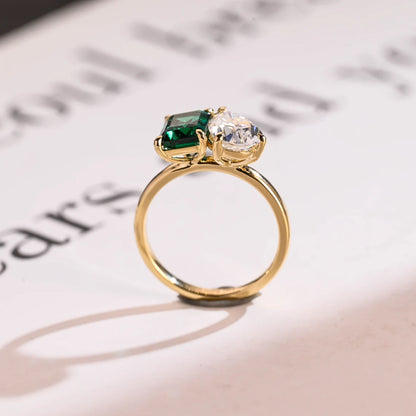 Pear cut moissanite ring