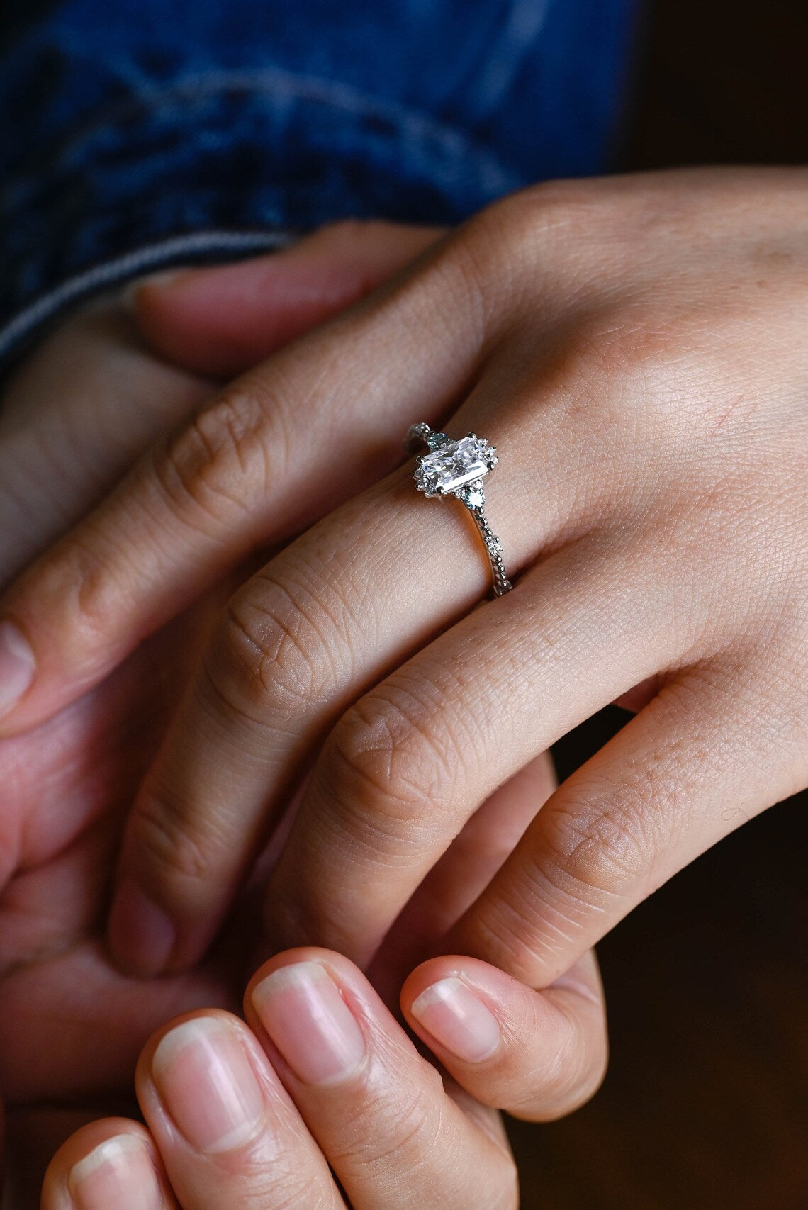 Luxury moissanite ring