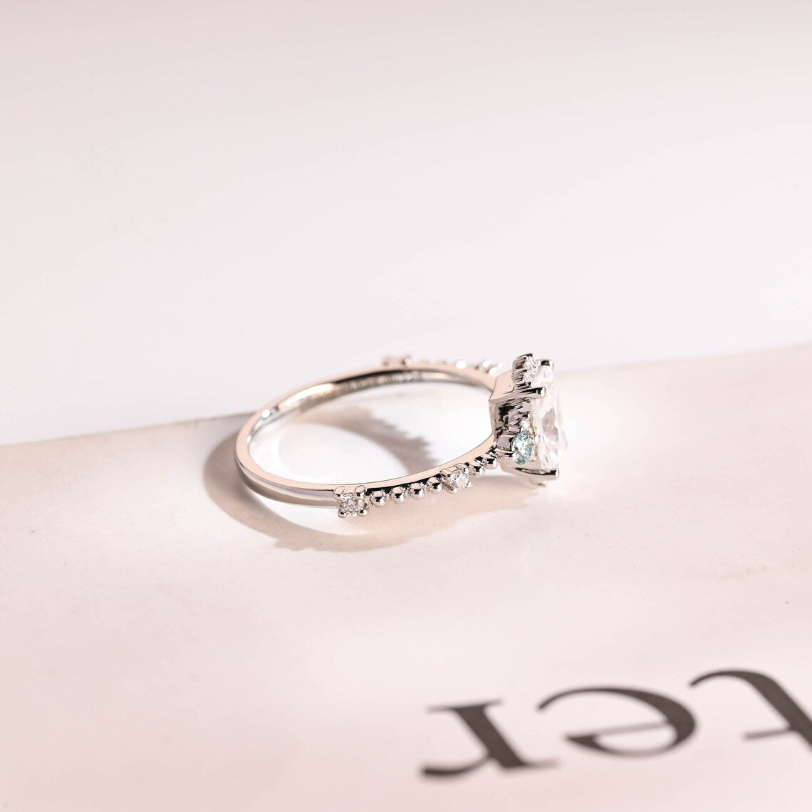 Moissanite engagement ring