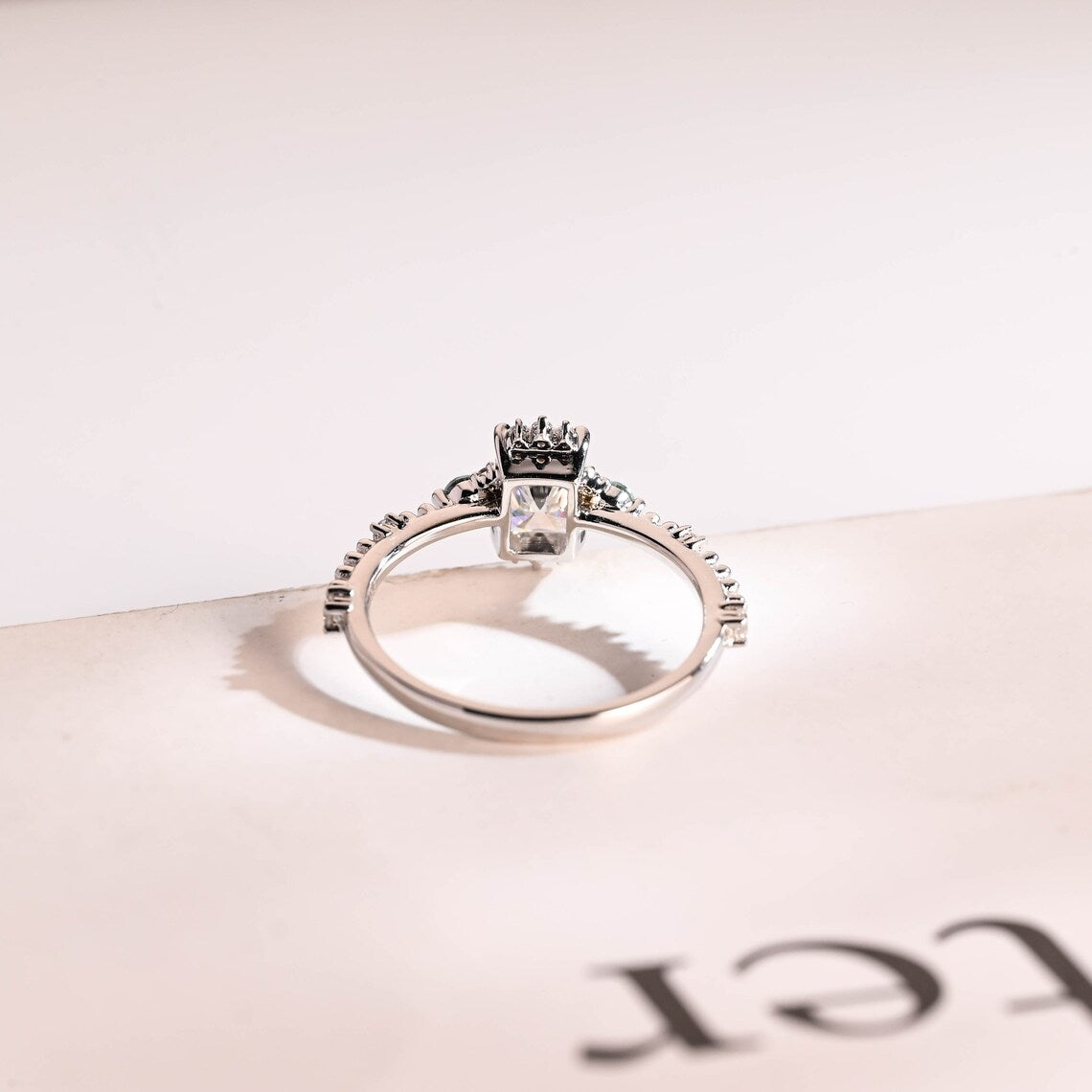 Radiant moissanite diamond