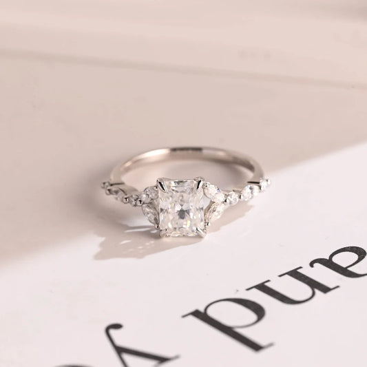 Radiant Cut Sparkle | 18K Gold Shine | Gift for Her

