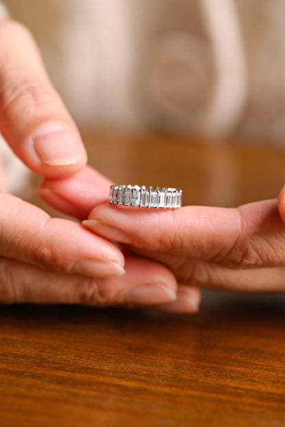 D color moissanite ring