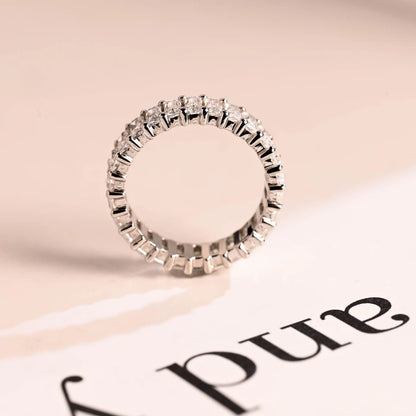 Moissanite full eternity ring