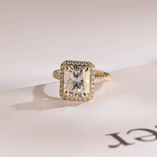 5CT Brilliance | Radiant Cut Sparkle | Halo Engagement Ring

