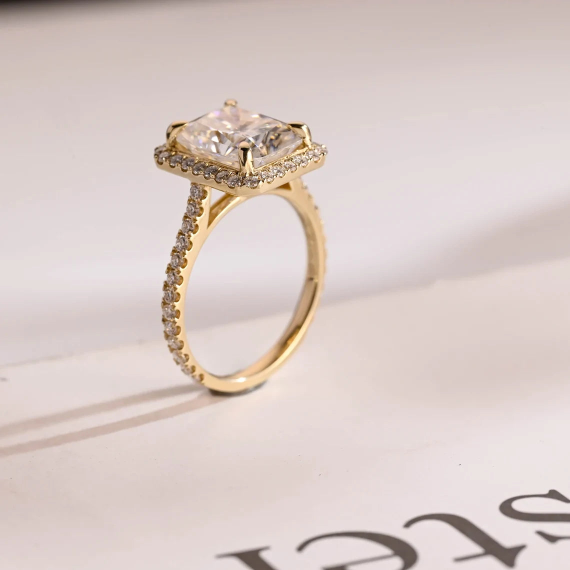 Statement Love | 5CT Glow Ring | Radiant Moissanite Band

