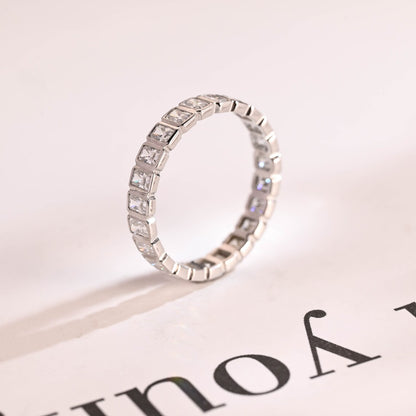 Bezel set diamond band