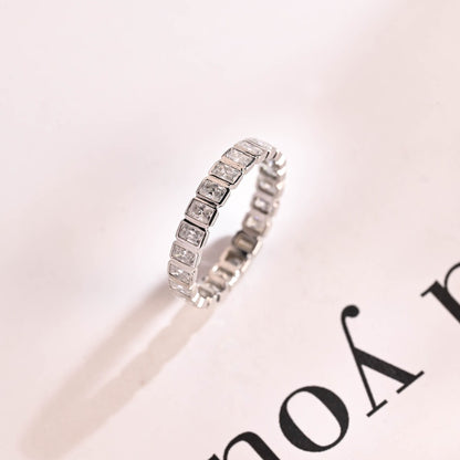 Full eternity moissanite ring