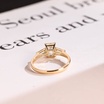 Handmade moissanite ring
