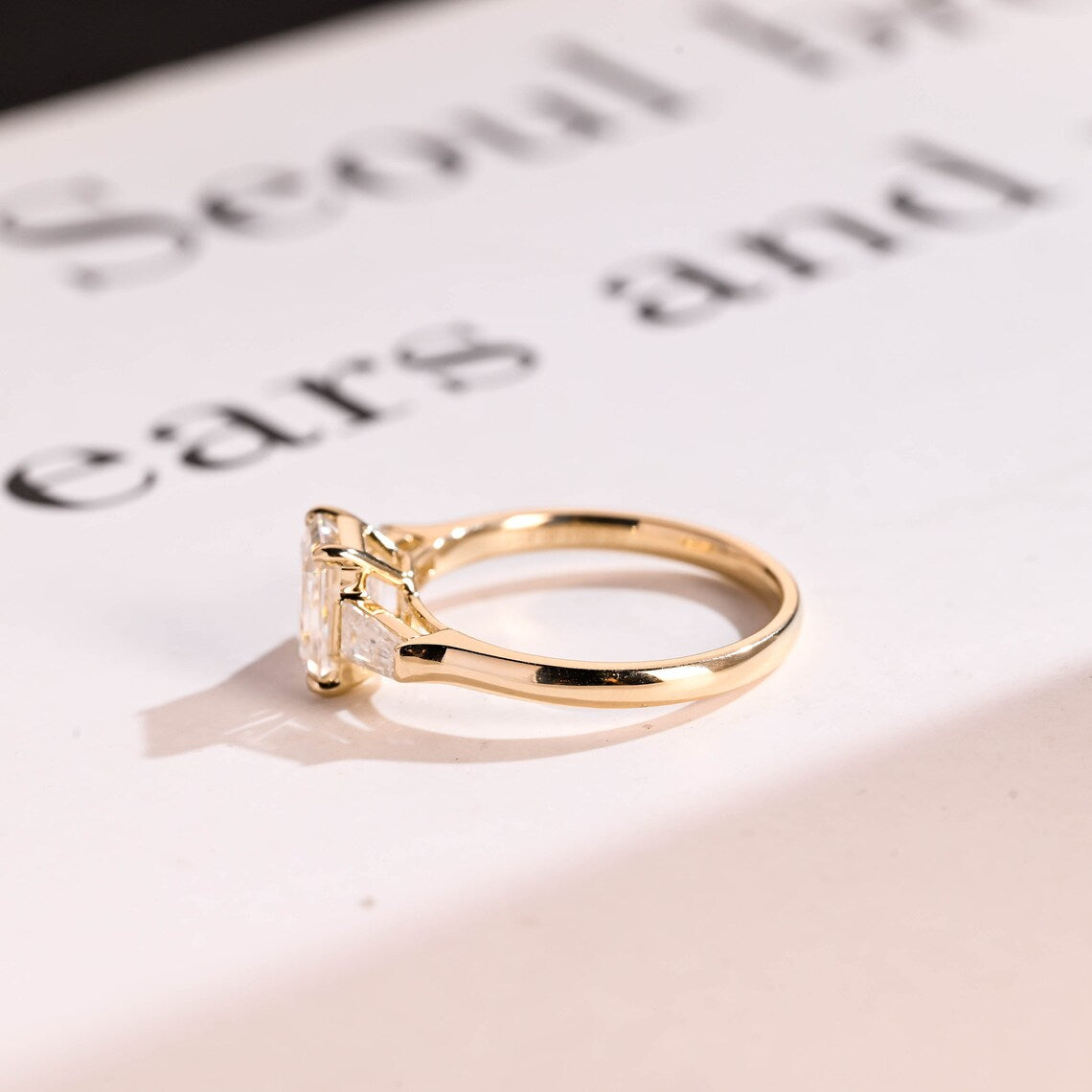 Modern bridal ring
