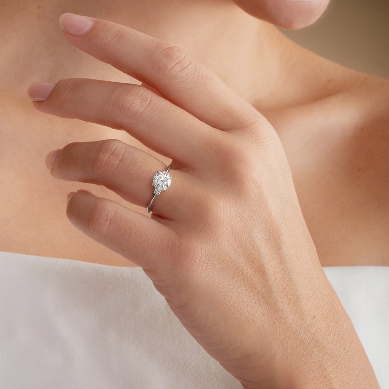 Simple solitaire engagement ring