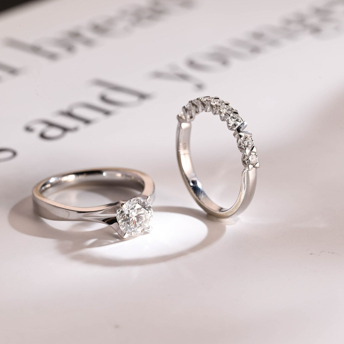 Matching wedding ring set