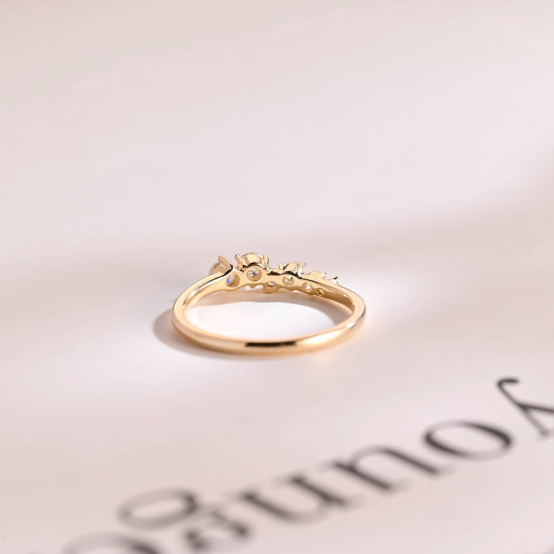 Moissanite engagement ring