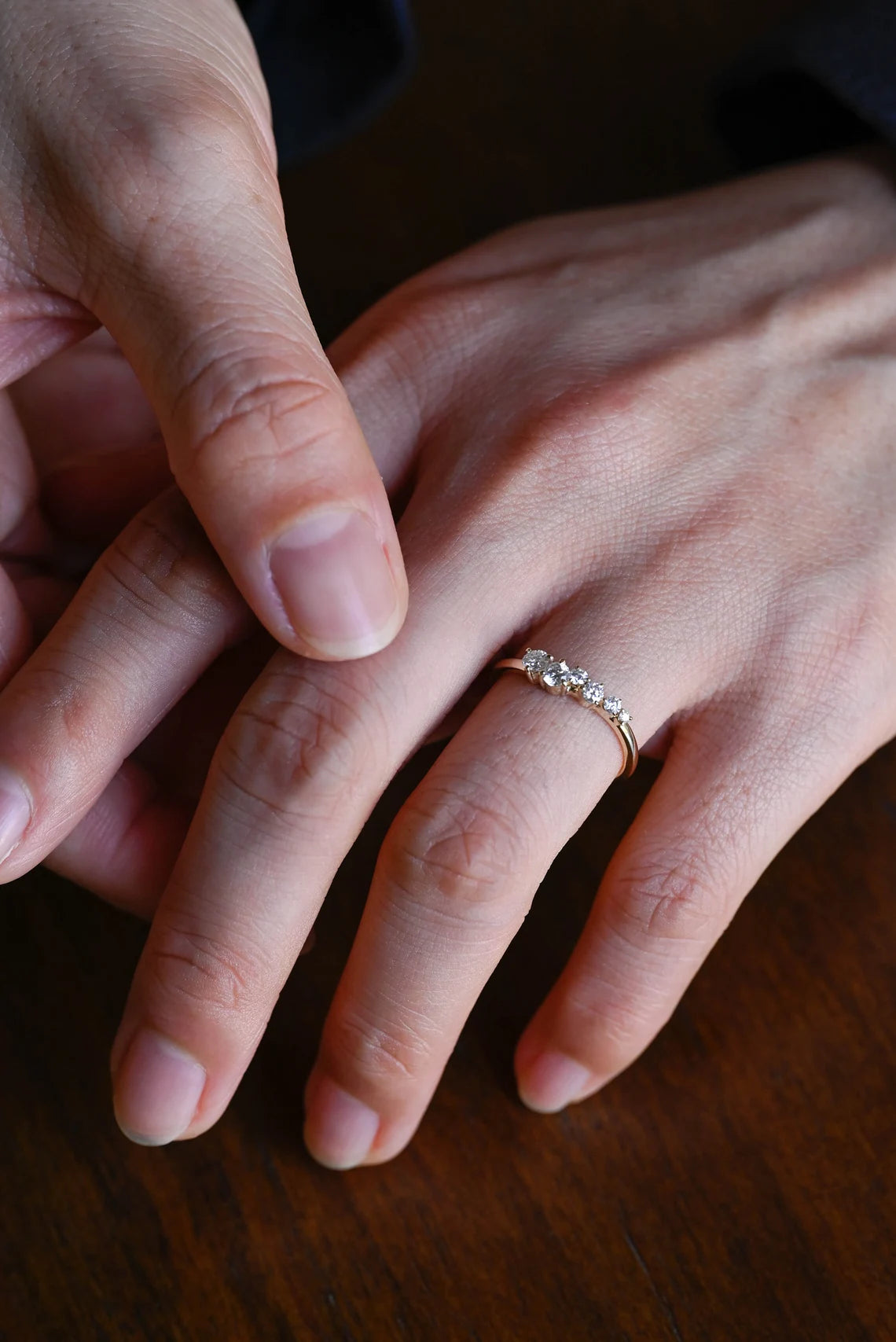 Cluster engagement ring