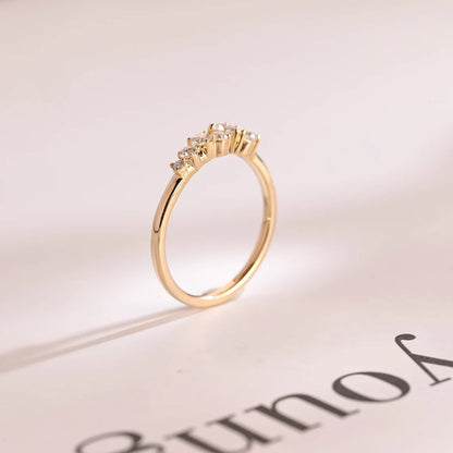 Moissanite cluster band