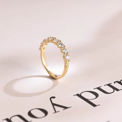 Double prong eternity ring