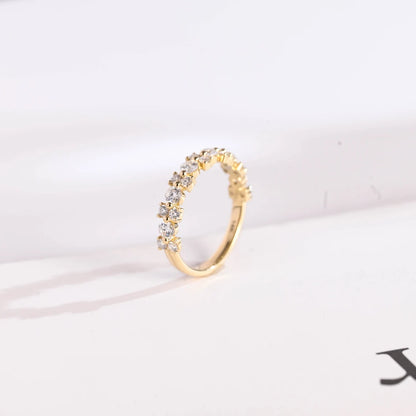 Moissanite diamond band