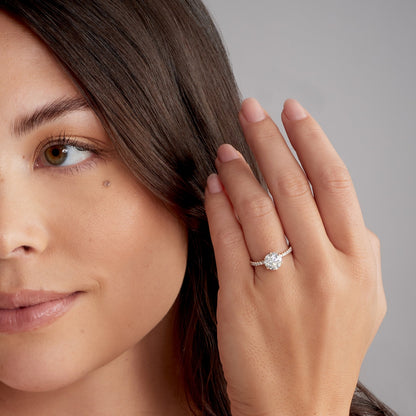 Eternity pave diamond ring