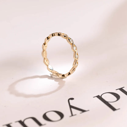 Gold stacking ring