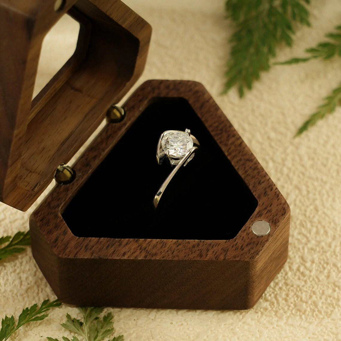 Unique Promise Ring | 10K Solid Gold Band | Romantic Gift Idea

