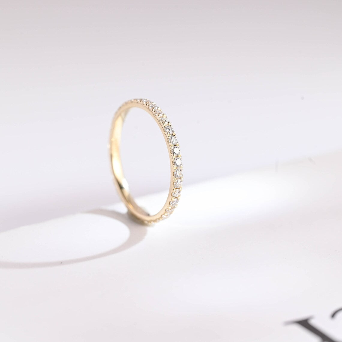 Pave band ring