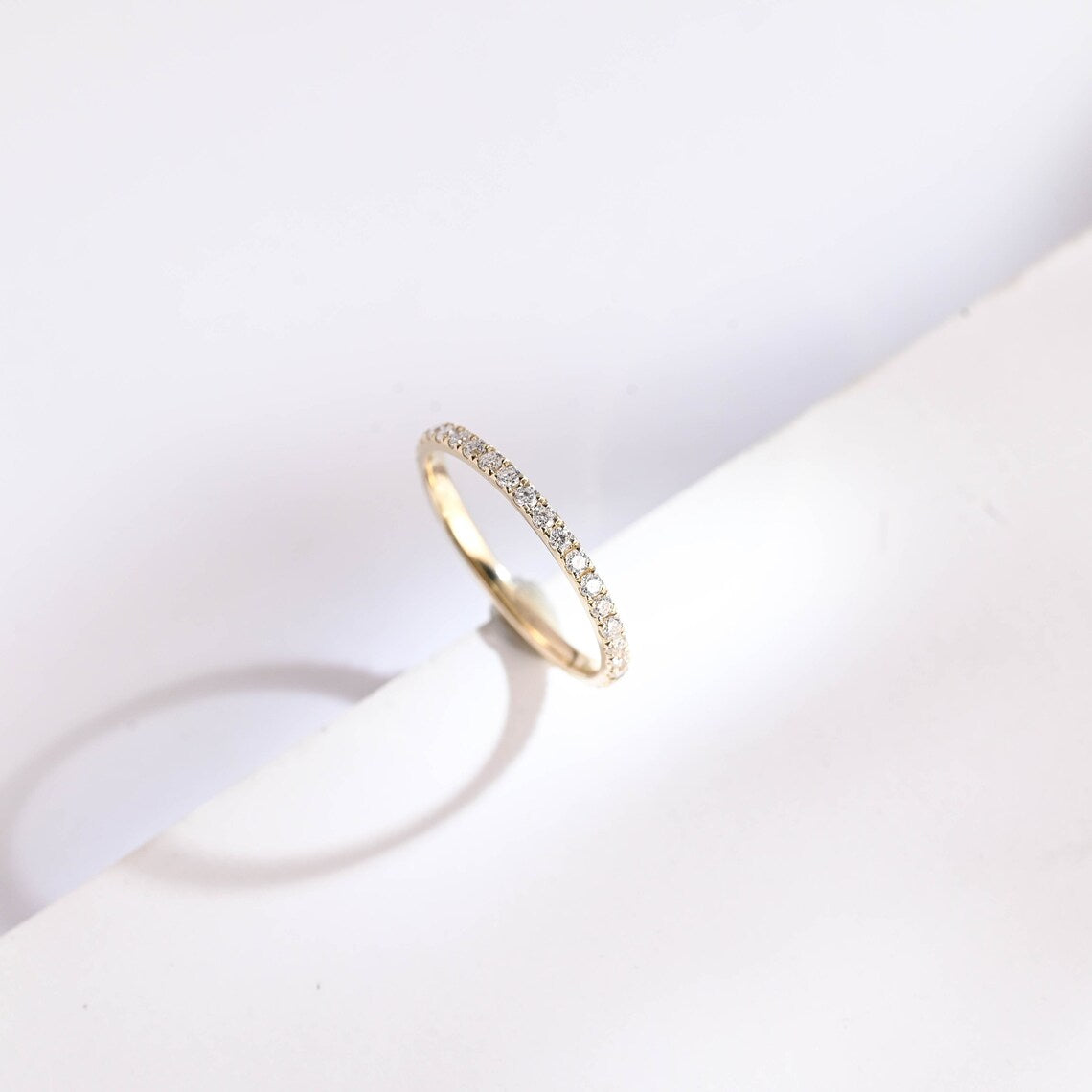 Dainty gold stacking ring