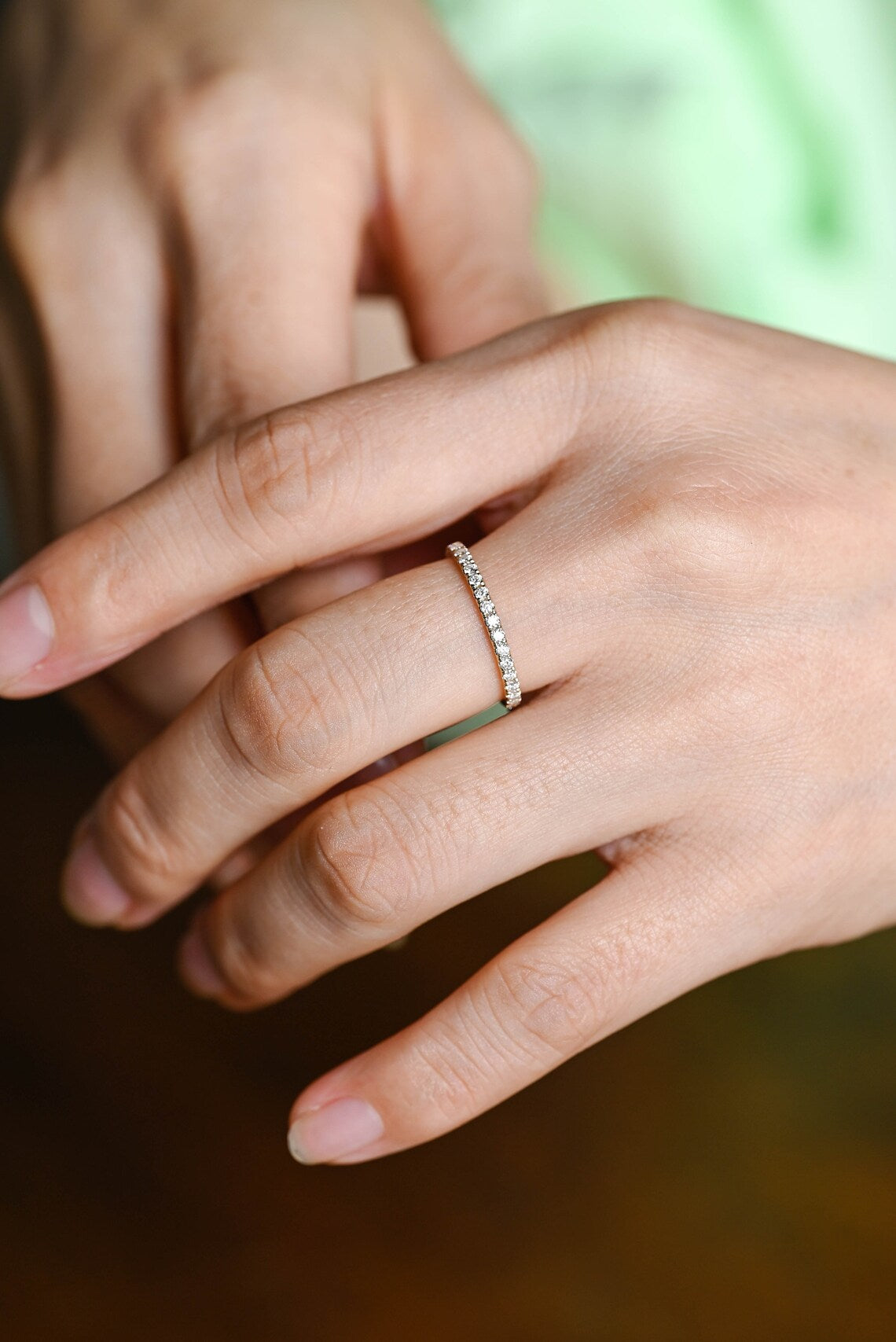 Women’s moissanite ring