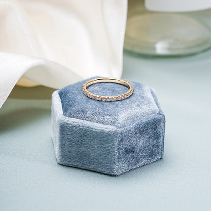 Moissanite wedding band