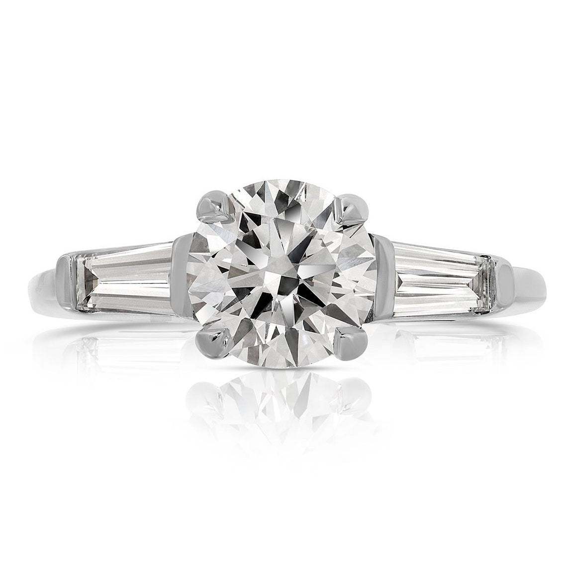 White gold solitaire ring