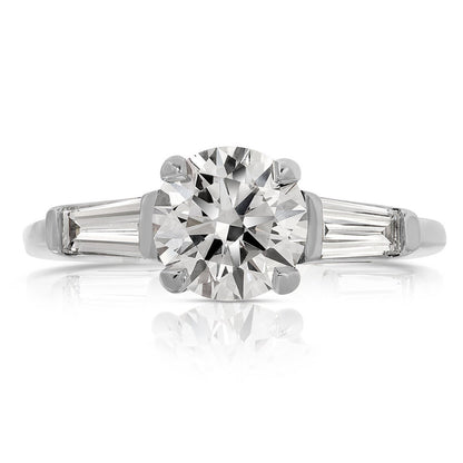 White gold solitaire ring