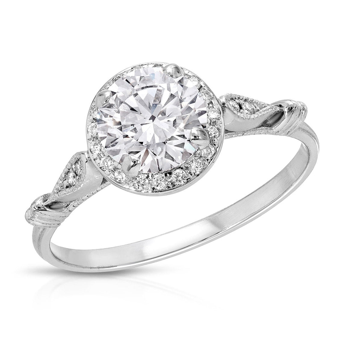 White gold engagement ring