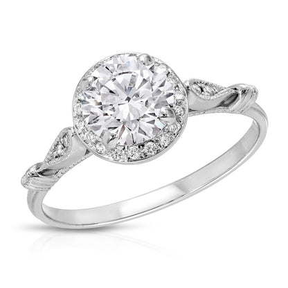 White gold engagement ring