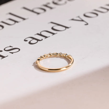 Moissanite anniversary band