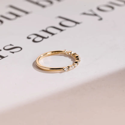 Dainty moissanite ring