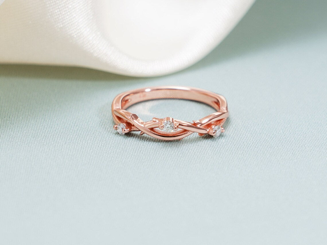Nature inspired wedding band