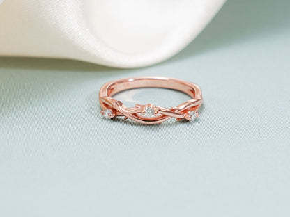 Nature inspired wedding band