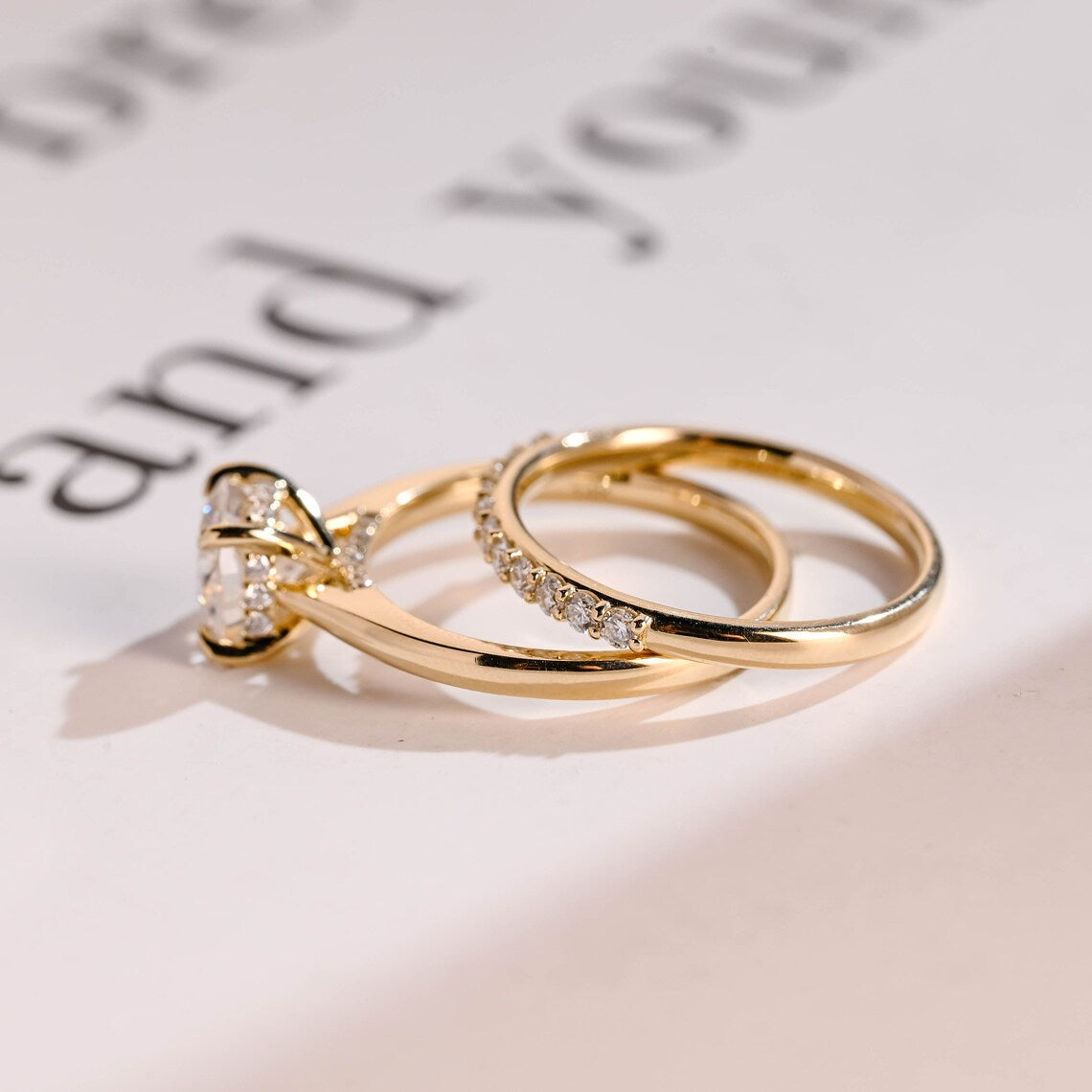 Wedding ring set for her