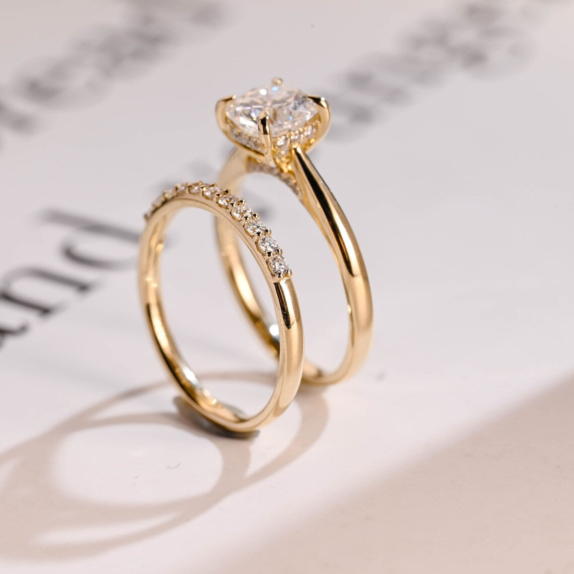 Cathedral shank ring