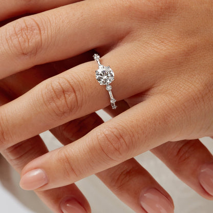 Solitaire lab grown ring