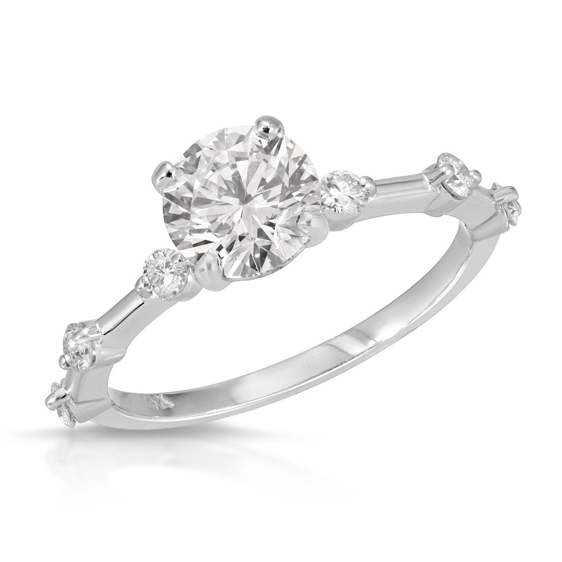Modern bridal ring