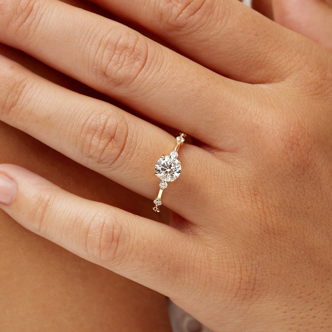 Minimalist engagement ring